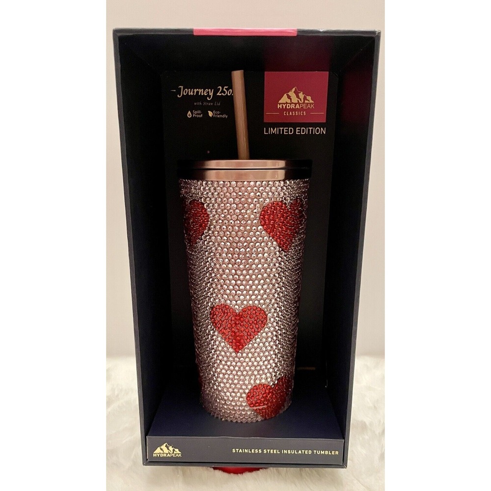Hydrapeak Classic‎ Journey PINK Limited Edition VALENTINES TUMBLER Red Hearts